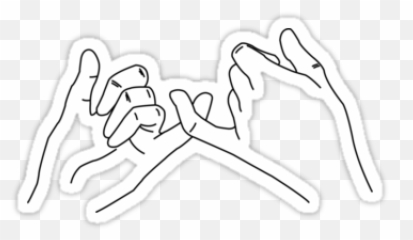 Pinky Promise Sticker - Minimalist Stickers Emoji