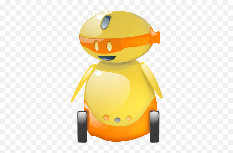 Happy Funny Emoticon Smile Emotion - Yellow Robot Png Emoji,Robot Face Emoticon