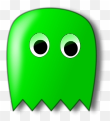 Download Hd Pacman Ghost - Pacman Green Ghost Png 80s Pac Man Ghost Emoji,Pac Man Emoji