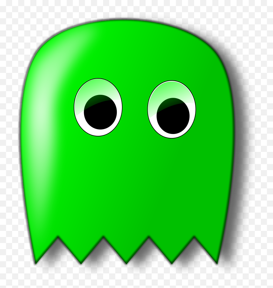 Download Hd Pacman Ghost - Pacman Green Ghost Png 80s Pac Man Ghost Emoji,Pac Man Emoji