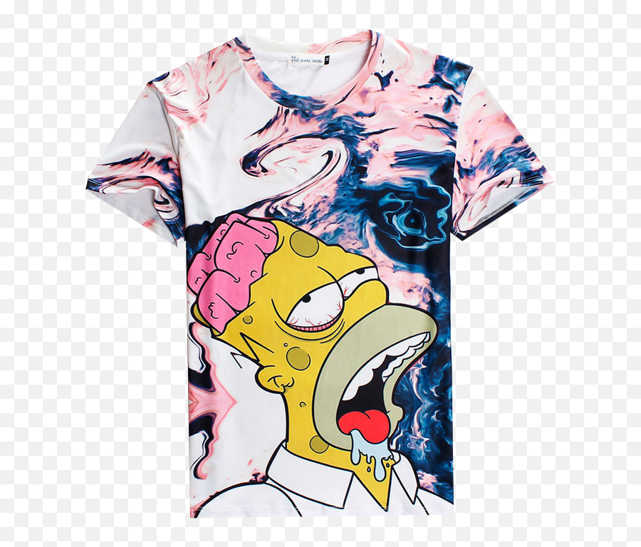 15 Shirts That Will Break The Ice No Matter What - Homer Simpson Street Art Emoji,Emoji Tshirts