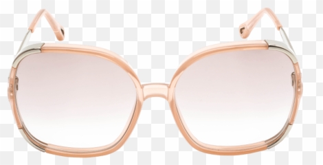 Chloe Gradient Oversized Square Frames - Tan Emoji