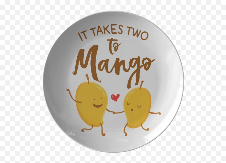 It Takes Two To Mango - Dinner Plate Fp19wpl Cartoon Emoji,Happy Thanksgiving Emoticon
