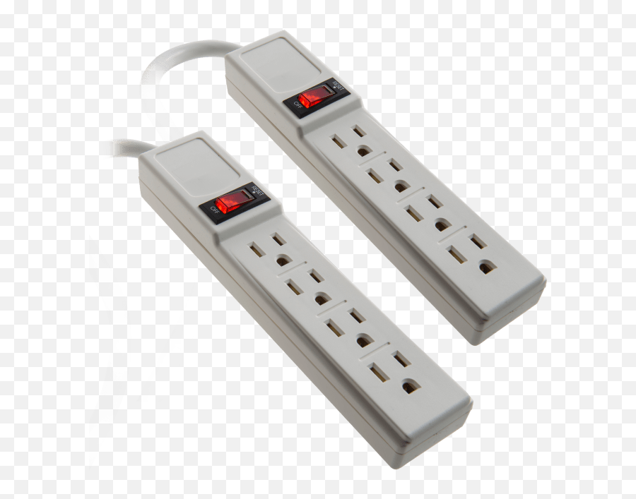 2 - Pack 4outlet Power Strip With 12foot 14 Awg Cord Electronics Emoji,Outlet Emoji