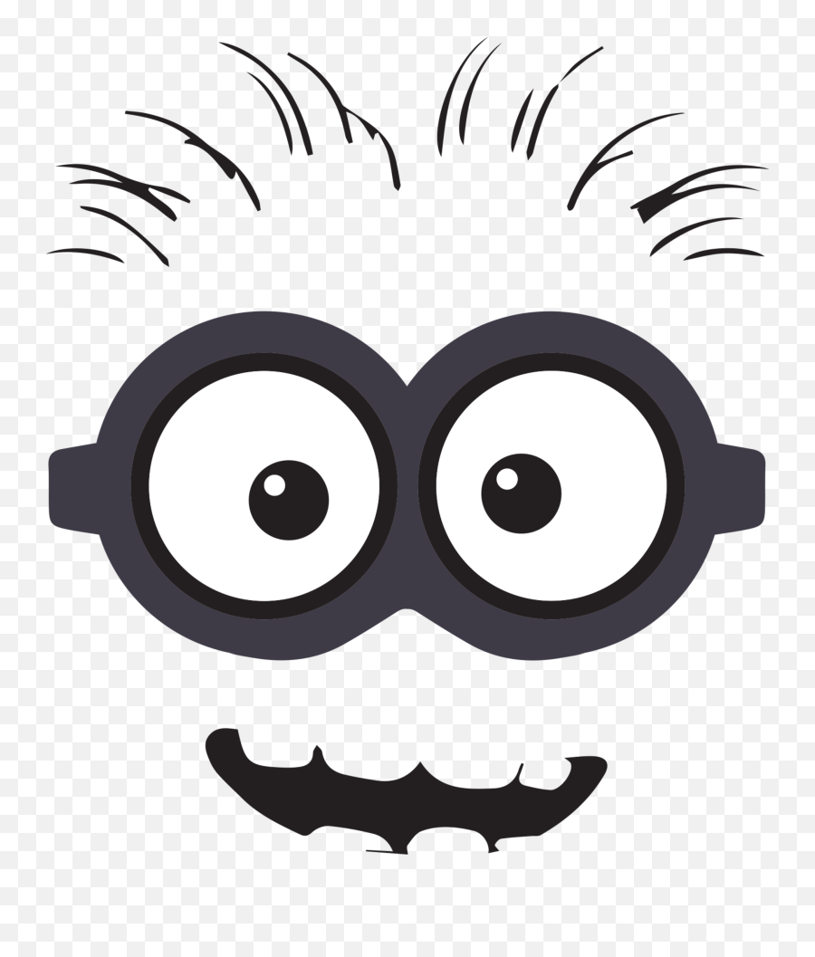 3015 Minion Free Clipart - Minion Face Clipart Black And White Emoji,Minion Emoji For Iphone