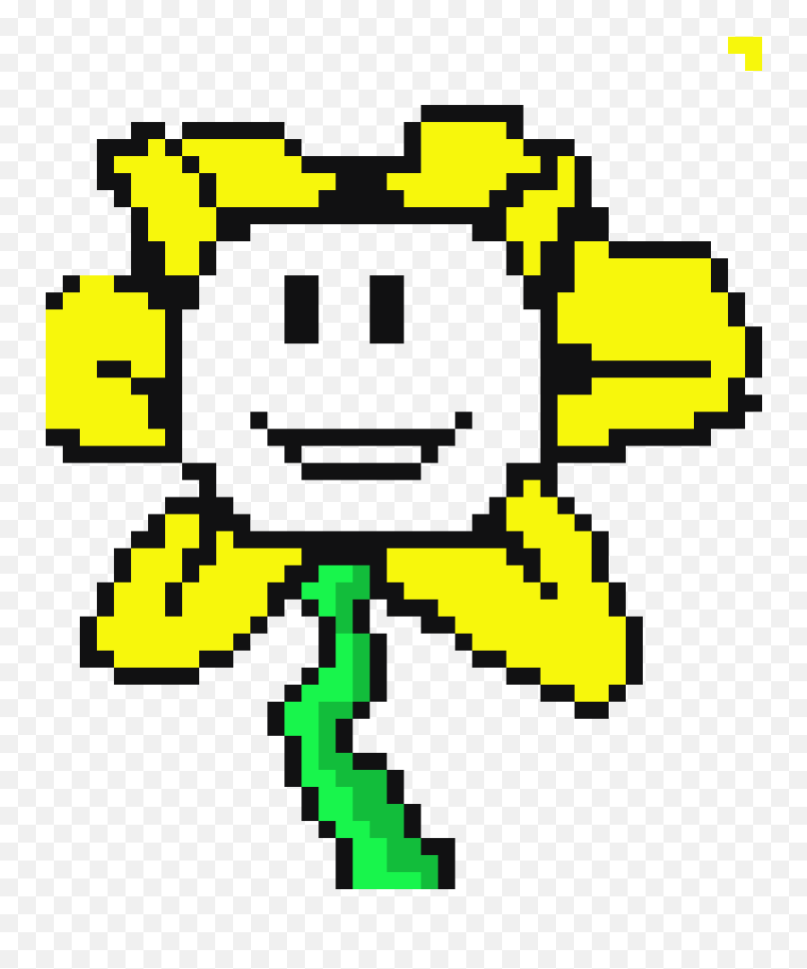 Flowey The Flower Pixel Art Maker - Anime Girl Panties Pixel Art Emoji,Flower Emoticon