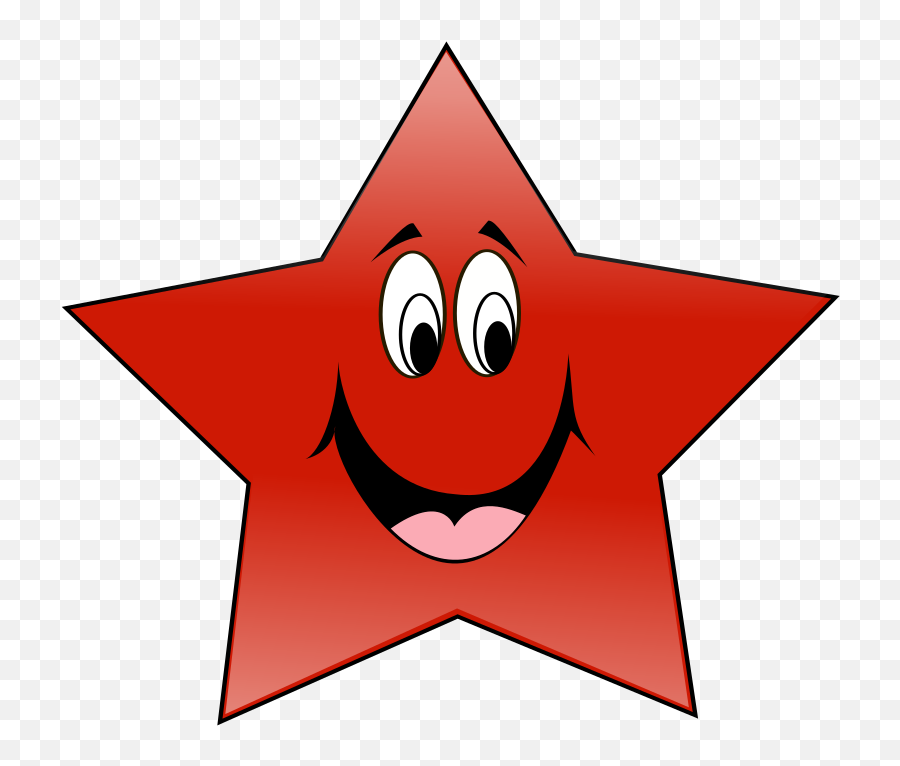 Clipart Star Smiley Face Clipart Star Smiley Face - Red Star With Face Emoji,W Emoticon