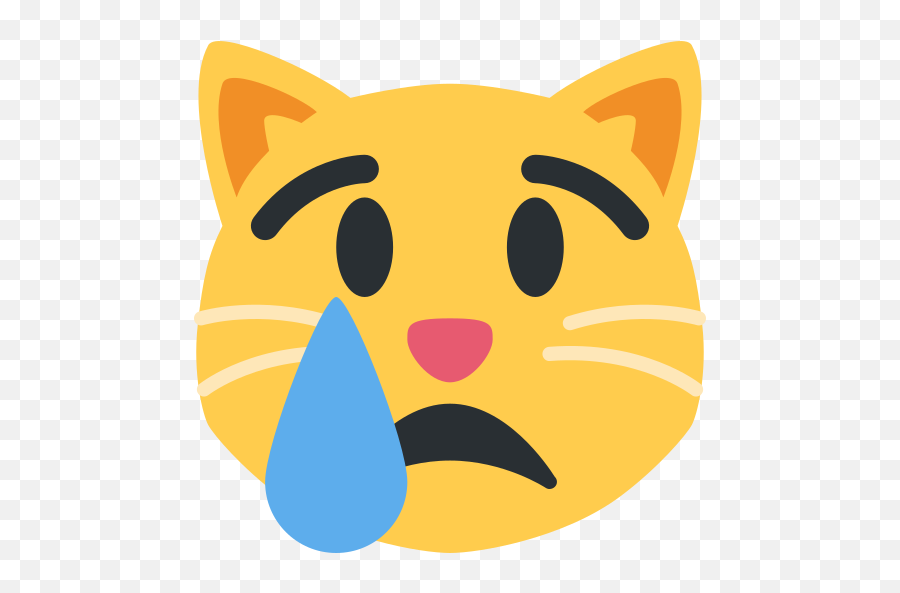 Crying Cat Emoji - Emoji Gato Chorando,Emoji Llorando