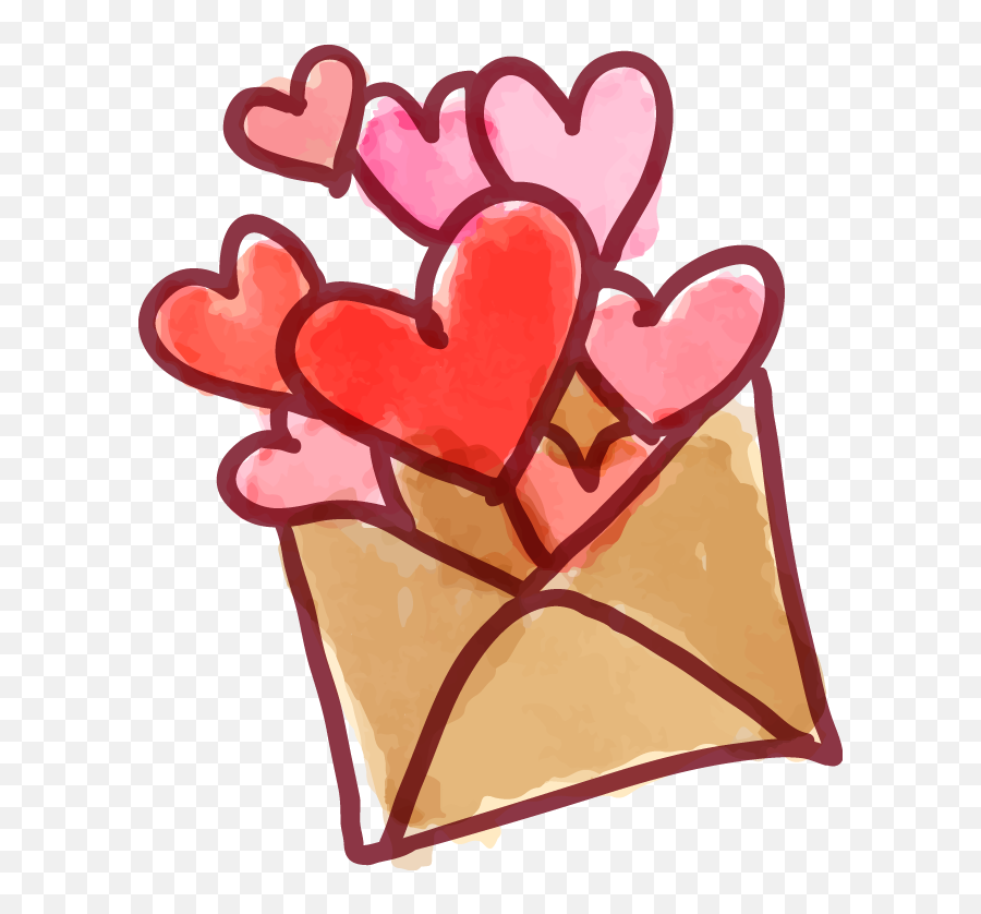 Envelope Hearts Valentines Heart Love - Png Emoji,Heart Envelope Emoji