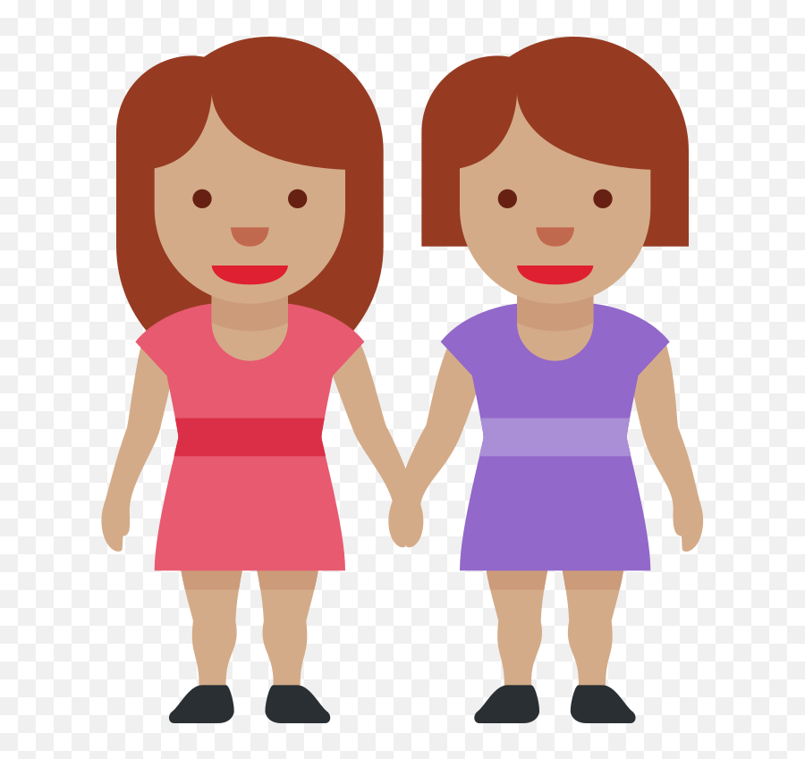 Twemoji12 1f46d - Girls Holding Hands Clipart Emoji,Female Shrug Emoji