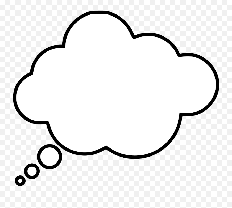 Clipart Cloud Thought Bubble Clipart Cloud Thought Bubble - Cloud Clipart Black Background Emoji,Thought Bubble Emoji