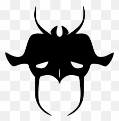 Devil Face Mask Vector Image - Clip Art Emoji