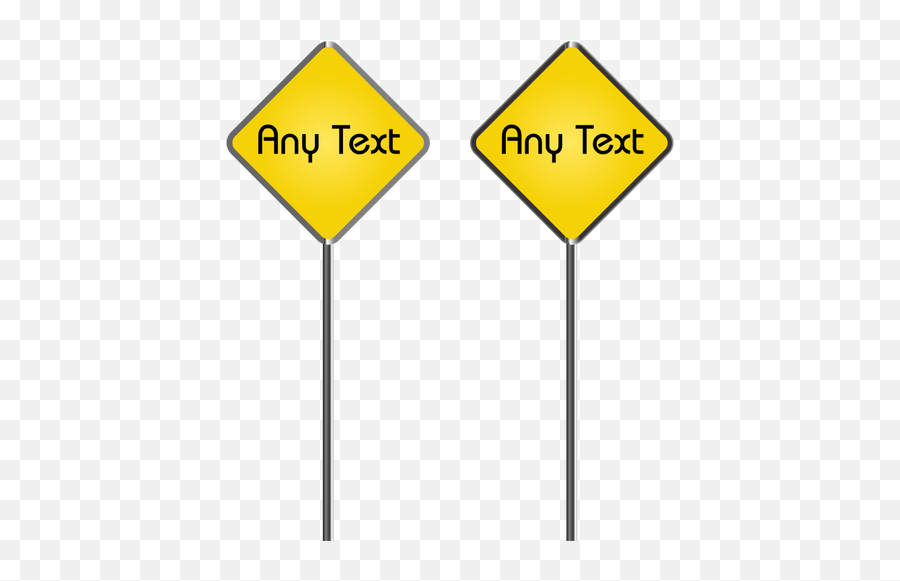 Vector Graphics Of Two Blank Yellow - Road Sign Boards Png Emoji,Blank Box Emoji