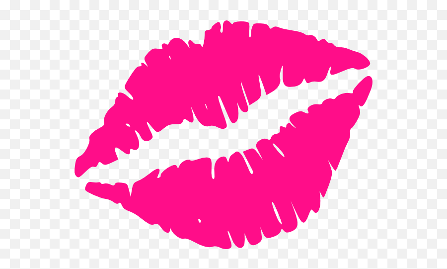 Hot Pink Lips Hot Pink Lips Clip Art - Vector Clip Art Lips Clipart Pink Emoji,Buttcheek Emoji