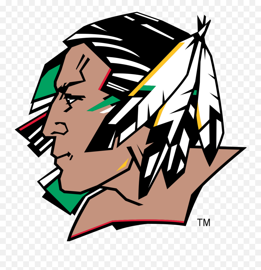 Library Of Indian Football Mascot Clipart Royalty Free - North Dakota Fighting Sioux Logos Emoji,Hawks Emoji