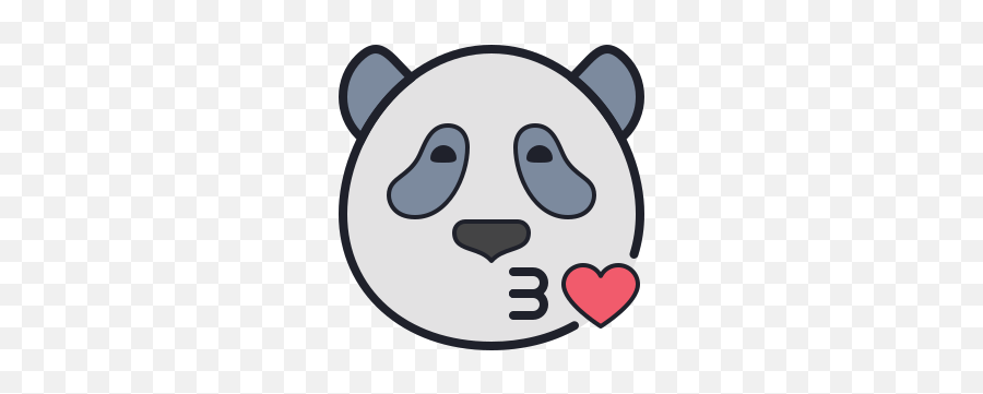 Kiss Panda Icon - Animal Cartoon Sticking Their Tongue Out Emoji,Eyes Squiggly Lines Emoji