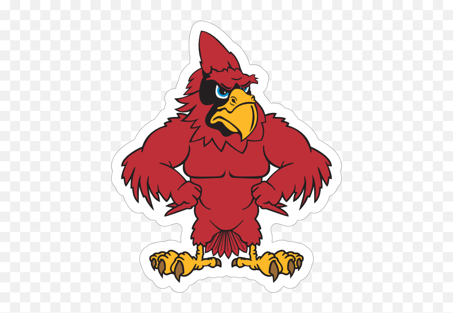 Buff Cardinal Mascot Sticker - Cardinal Head Emoji,Cardinal Bird Emoji