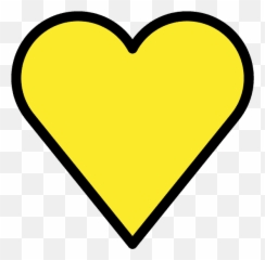 Yellow Heart Emoji Clipart - Horizontal,Yellow Heart Emoji