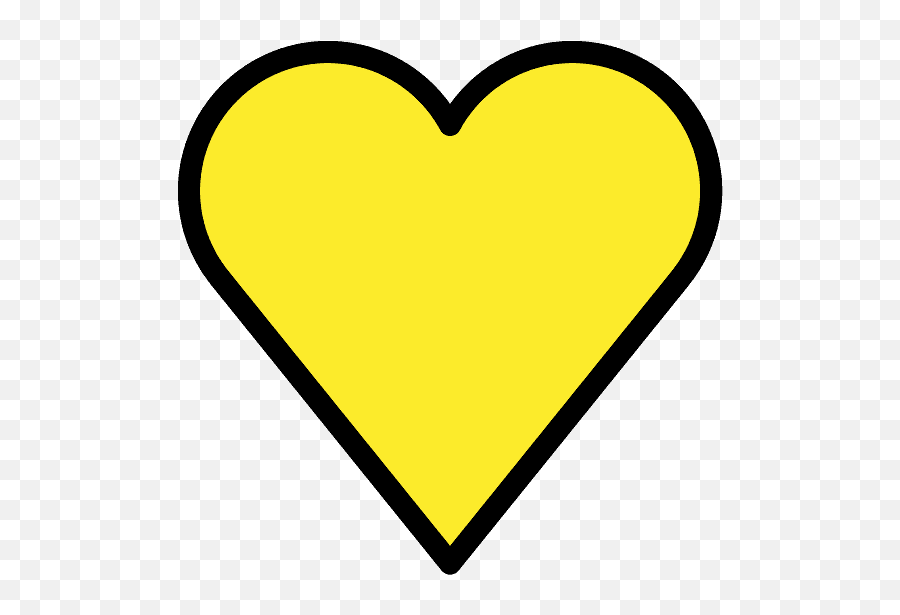 Yellow Heart Emoji Clipart - Horizontal,Yellow Heart Emoji