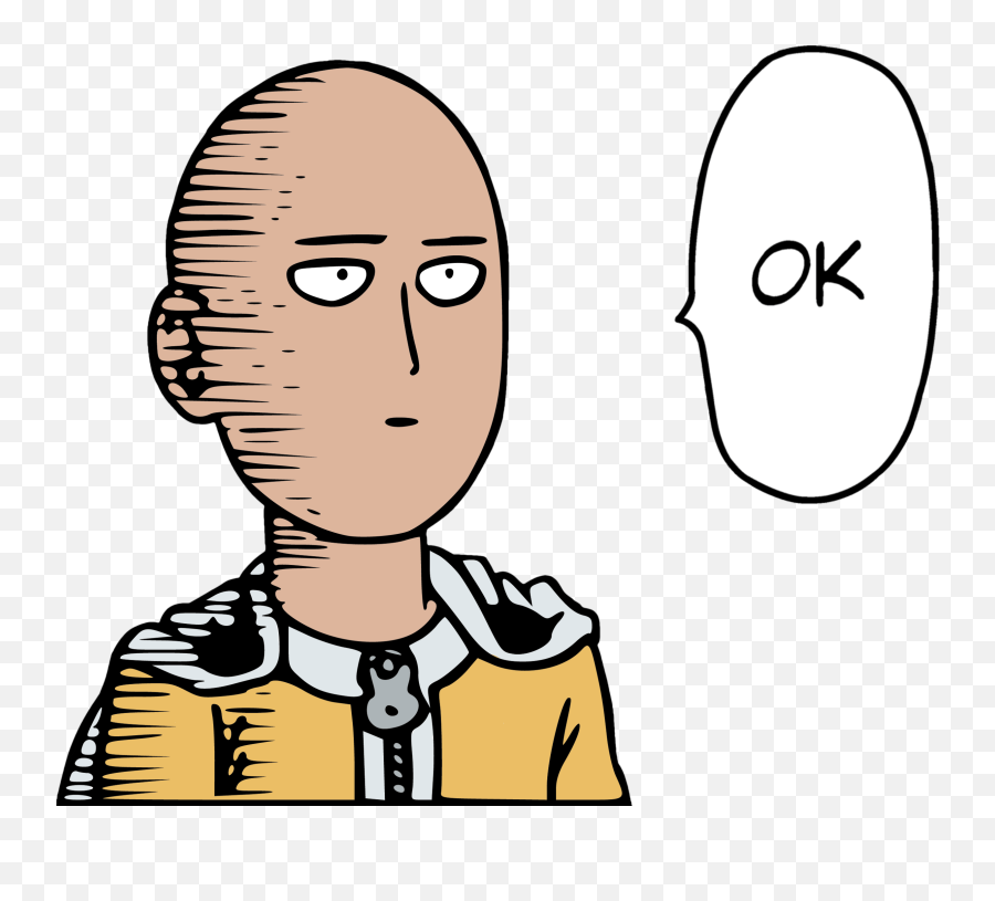 Ok Face Clipart - One Punch Man Ok Emoji,Punch Emoticons