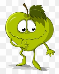 Apple Funny Smile Cartoon Character - Vegetables Jokes Emoji,Super Bowl Emoji