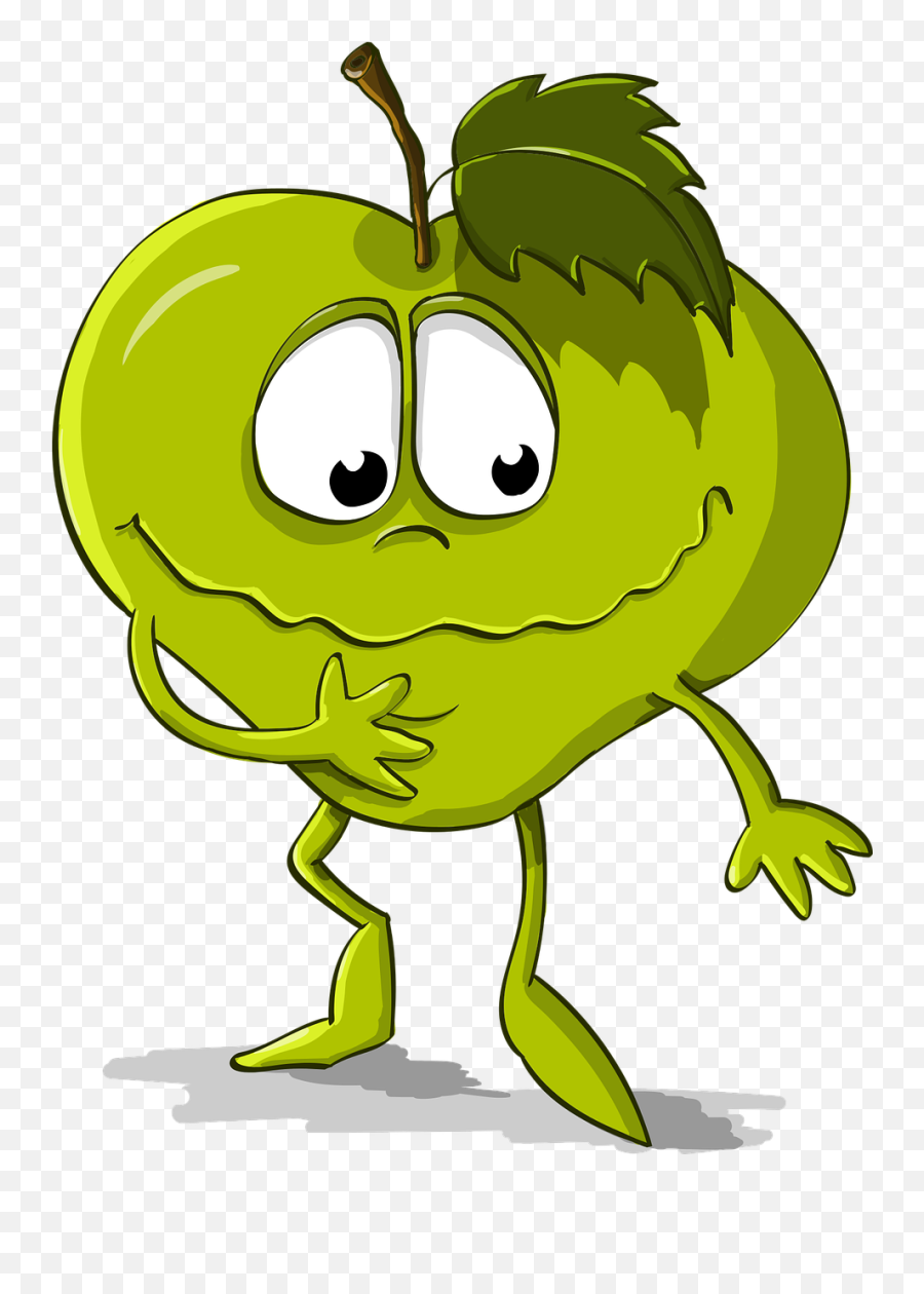 Apple Funny Smile Cartoon Character - Vegetables Jokes Emoji,Super Bowl Emoji