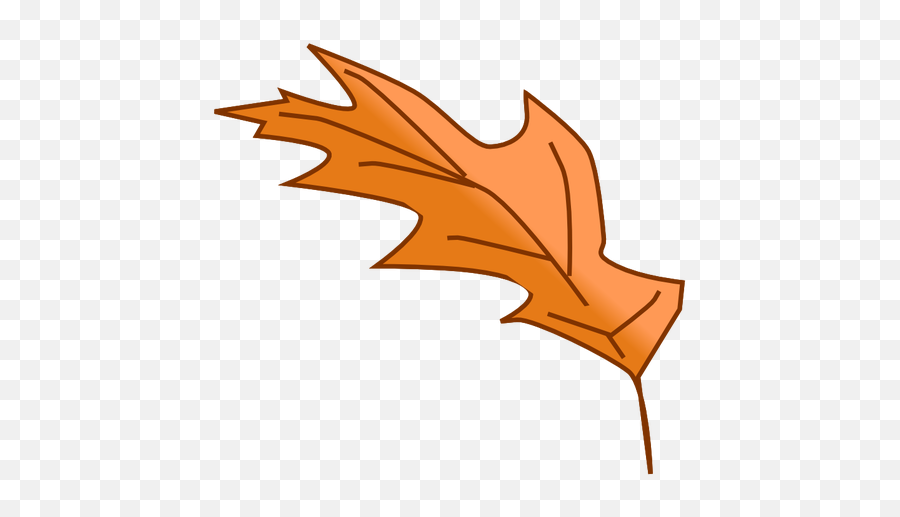 Oak Tree Autumn Leaf Vector Image - Clipart Orange Leaf Emoji,Fallen Leaf Emoji