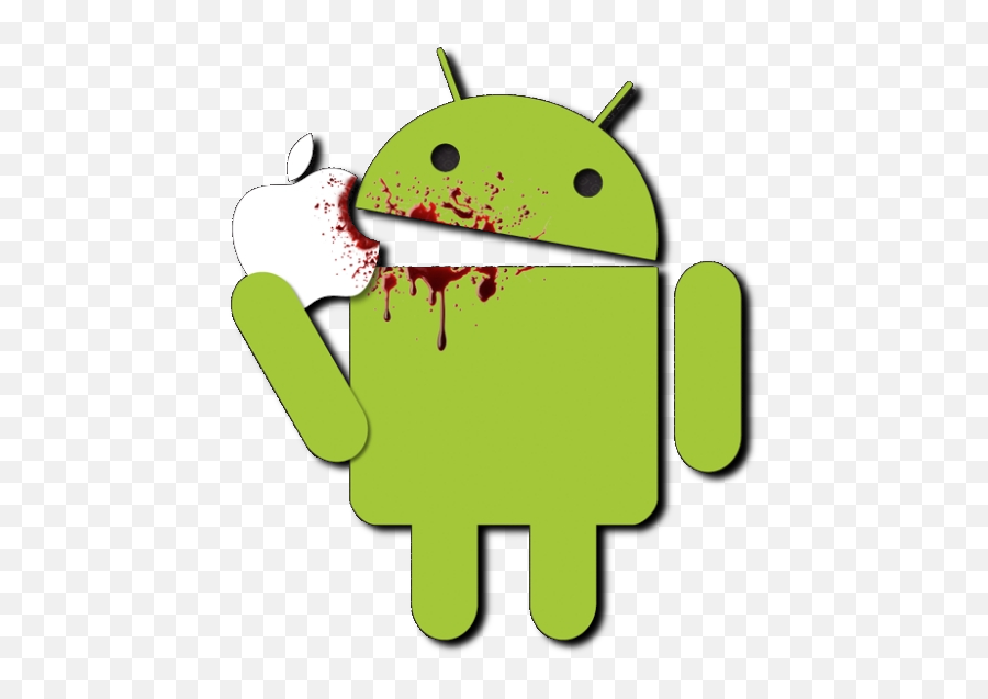 Android Eating Apple Png Clipart - Android Eating Apple Emoji,Dinosaur Emoji Android
