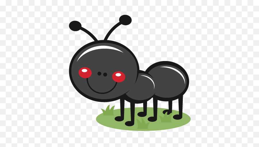 Ant In Grass Svg Scrapbook Cut File Cute Clipart Files For - Cartoon Cute Ant Clipart Emoji,Ant Emoji