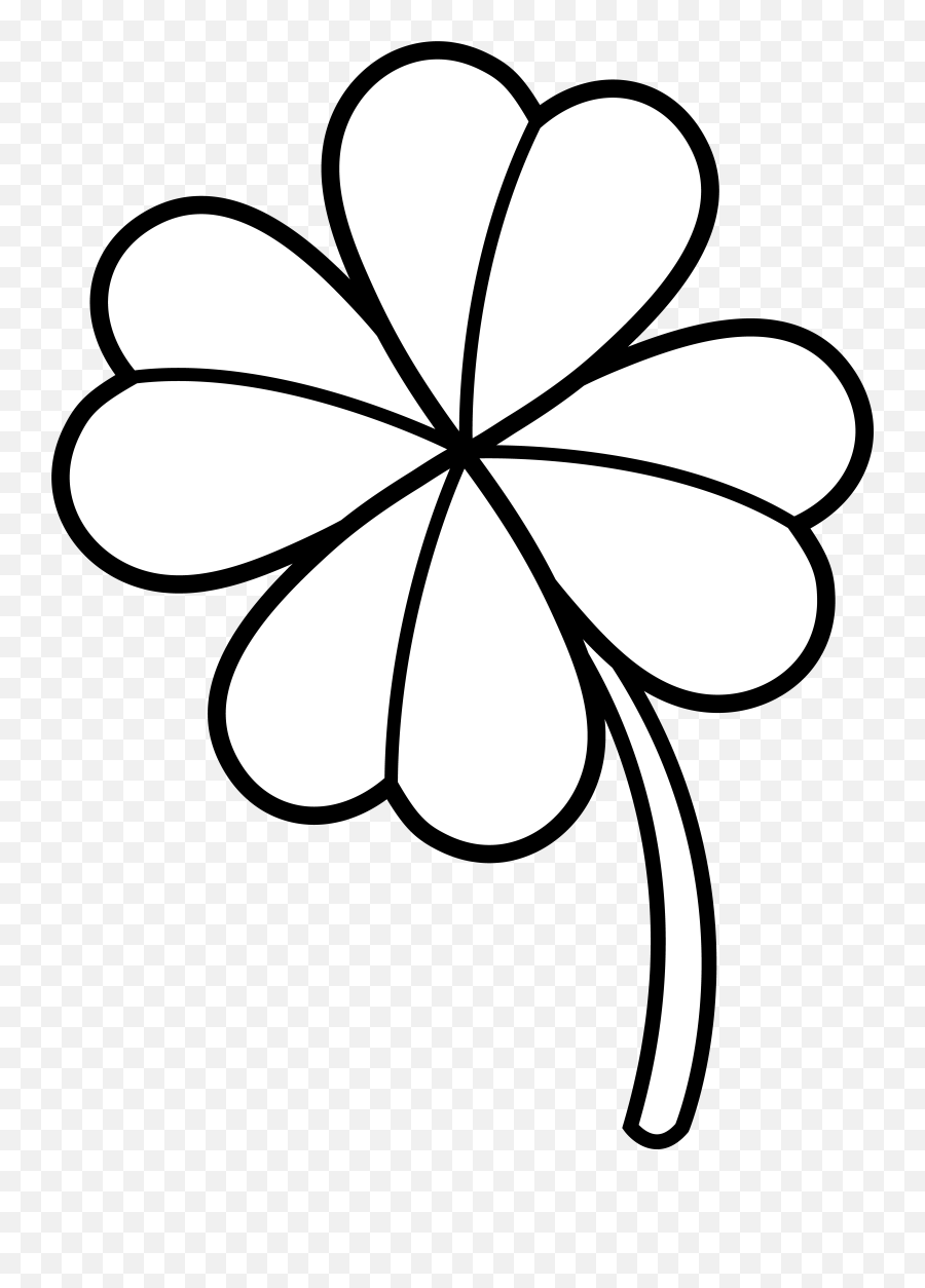 4 Leaf Clover Clip Art 3 - Drawing Four Leaf Clover Emoji,Four Leaf Clover Emoji