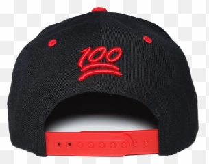 206 Snapback 100 Emoji Inspired Black Red - Baseball Cap,100 Emoji