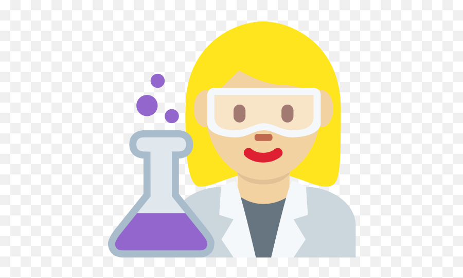 Woman Scientist Emoji With Medium - Cartoon,Woman Scientist Emoji