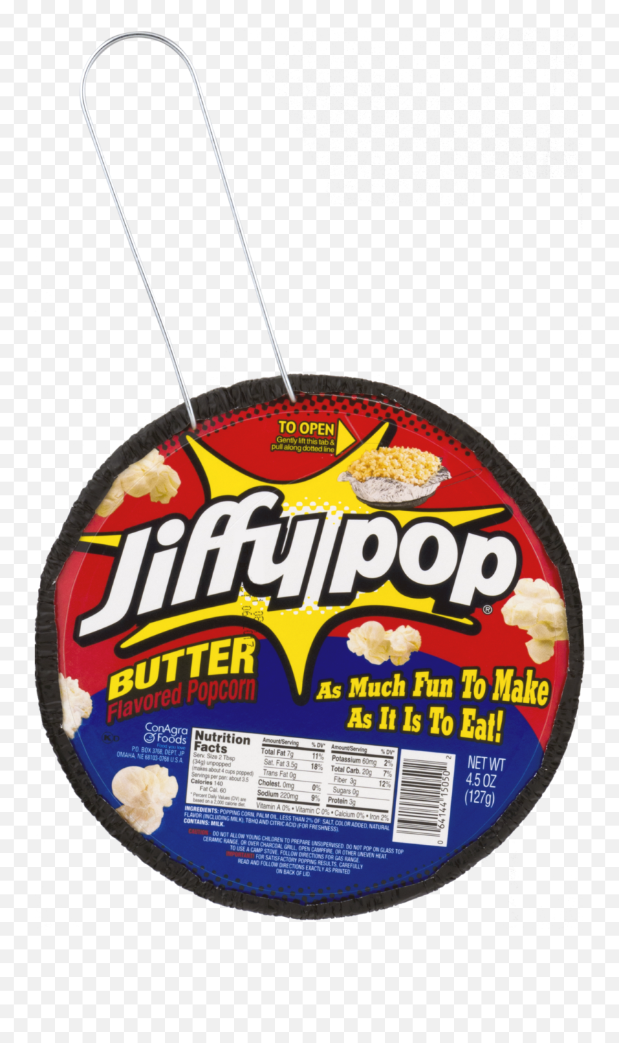 Jiffy Pop Butter Flavored Popcorn - Circle Emoji,Emoji Popcorn Cups