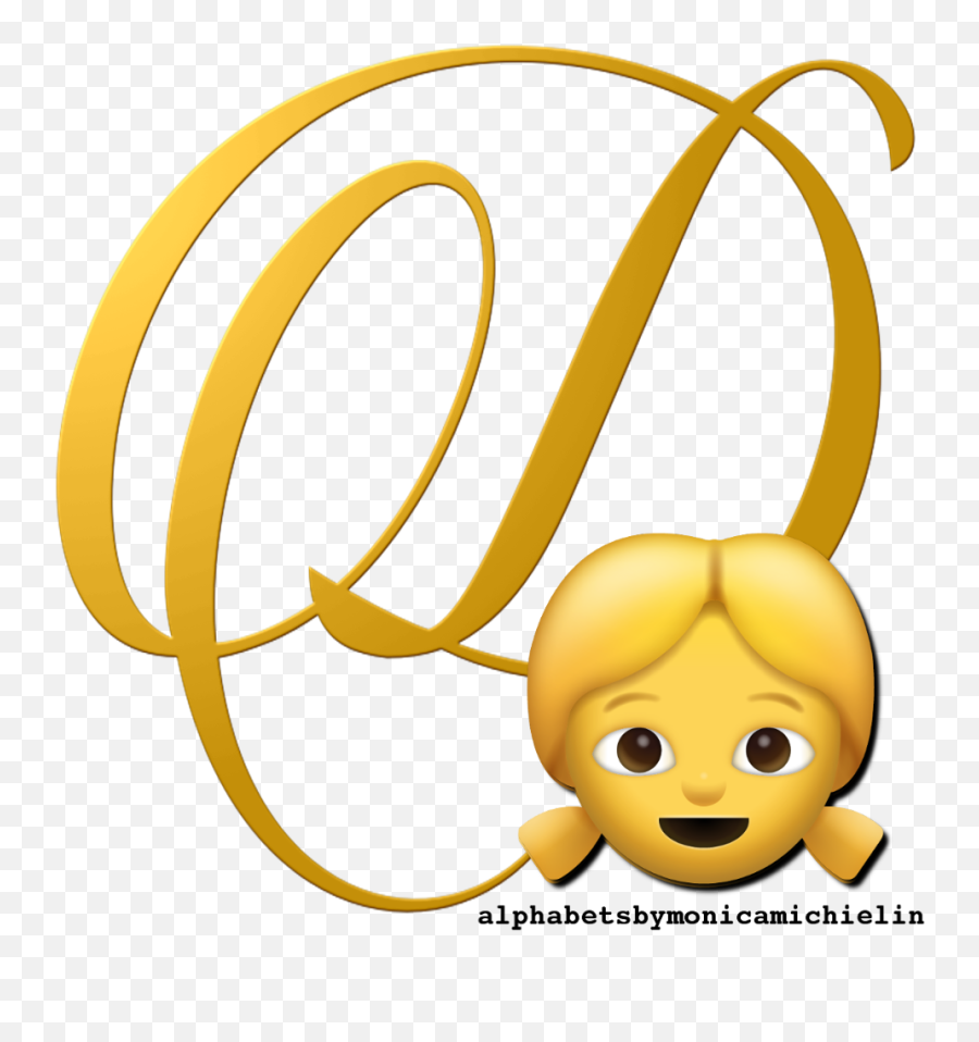 Blonde Girl Emoticon Emoji Alphabet Png - Alphabetsbymonicamichielin Boneca Kokeshi Png,Emojid