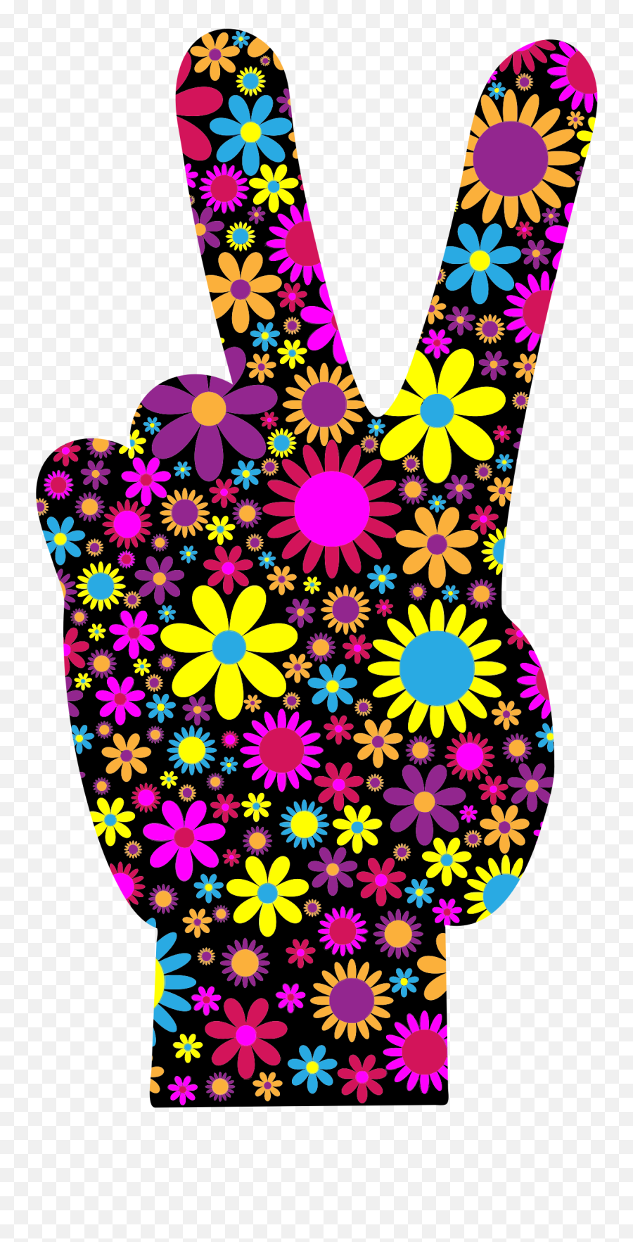 Transparent Peace Sign Hand Clipart - Flower Peace Sign Hand Emoji,Shaka Sign Emoji