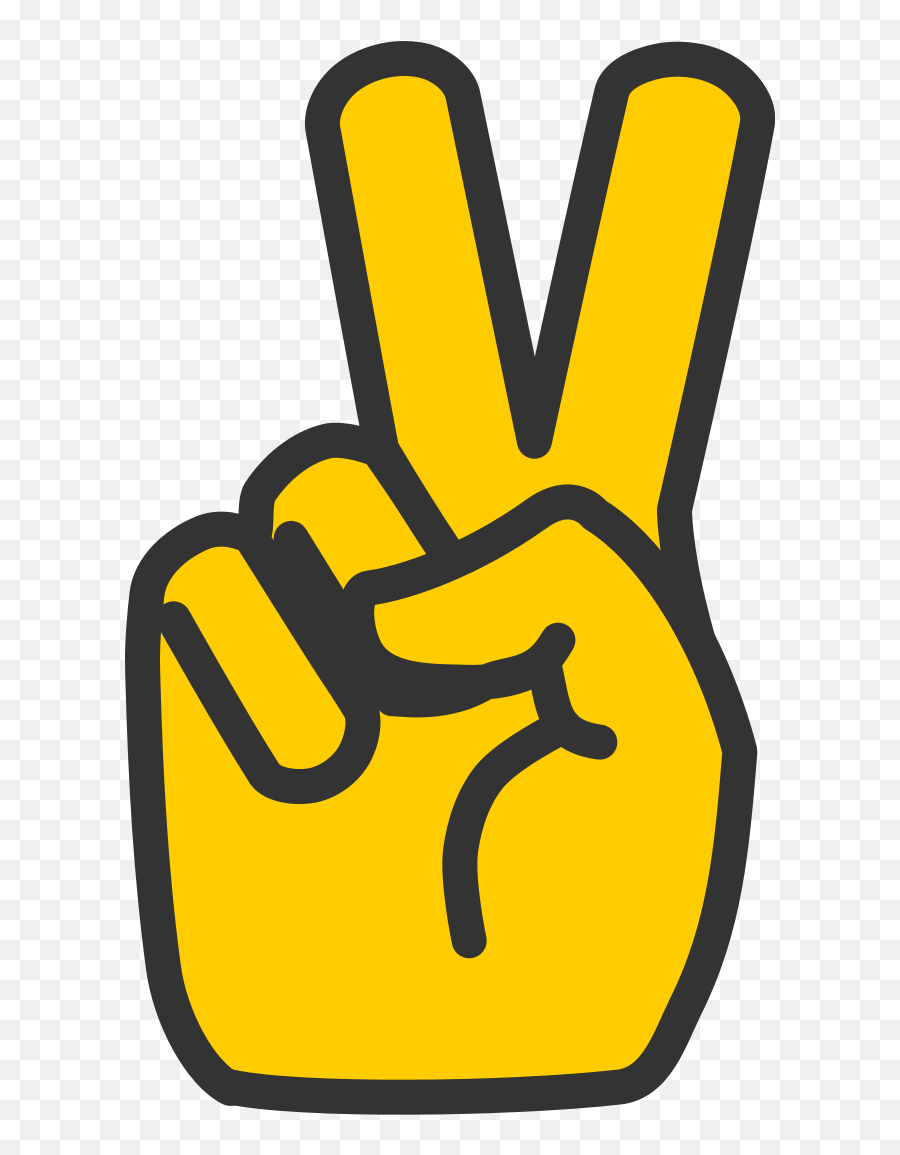 V Sign - V Sign Emoji,Emoji Peace Sign