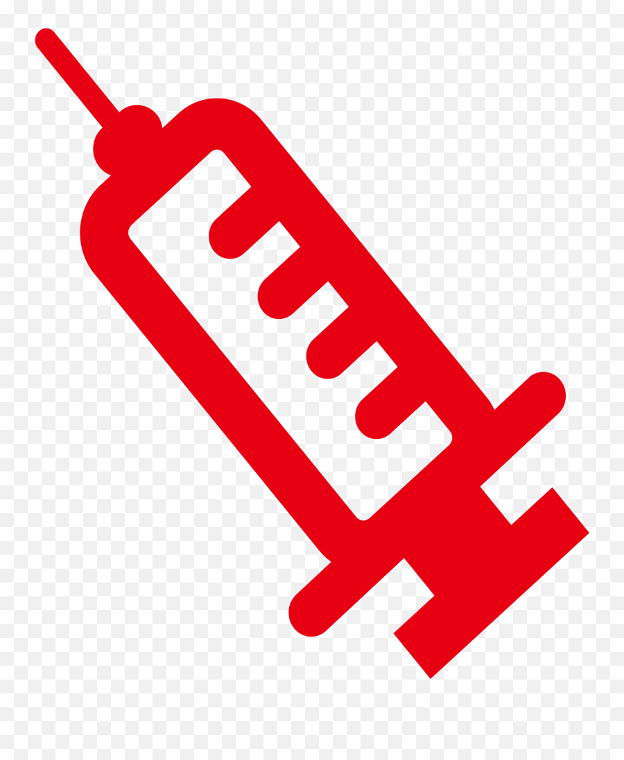 Vector Syringe Red Medical Symbol - Clip Art Biomedical Science Emoji,Injection Emoji