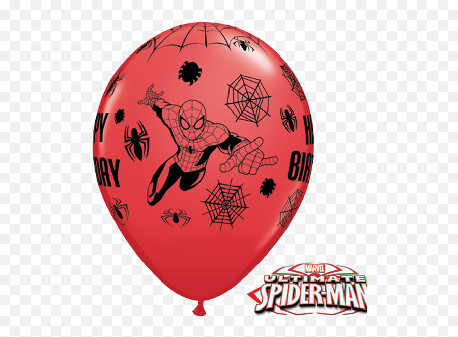 25 X 11 Marvelu0027s Spider - Man Happy Birthday Assorted Spiderman Latex Balloon Emoji,Spiderman Emoji