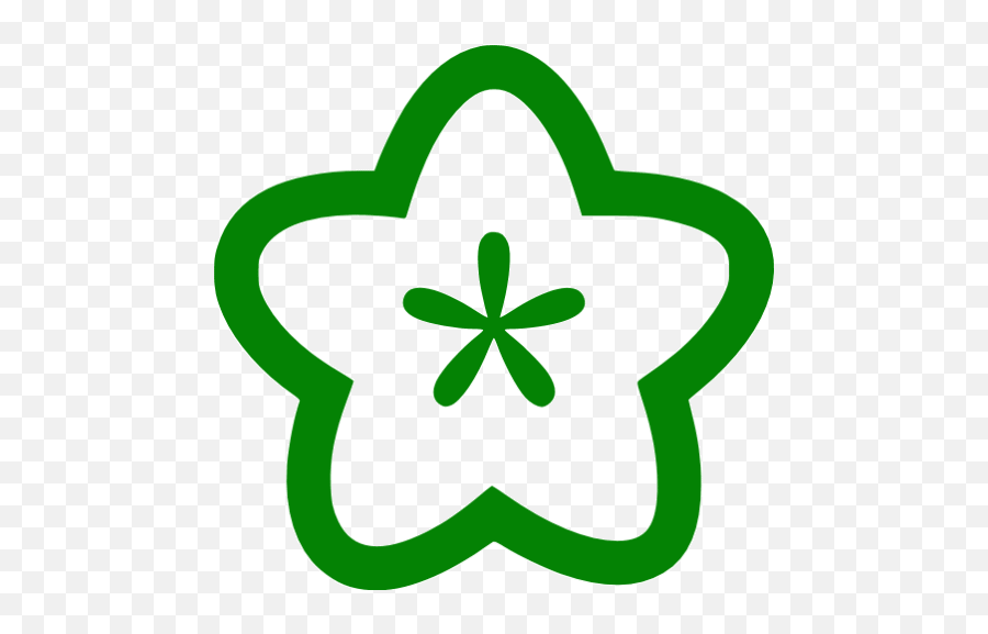 Green Flower Icon - Green Flower Icon Png Emoji,Flower Emoticon Text