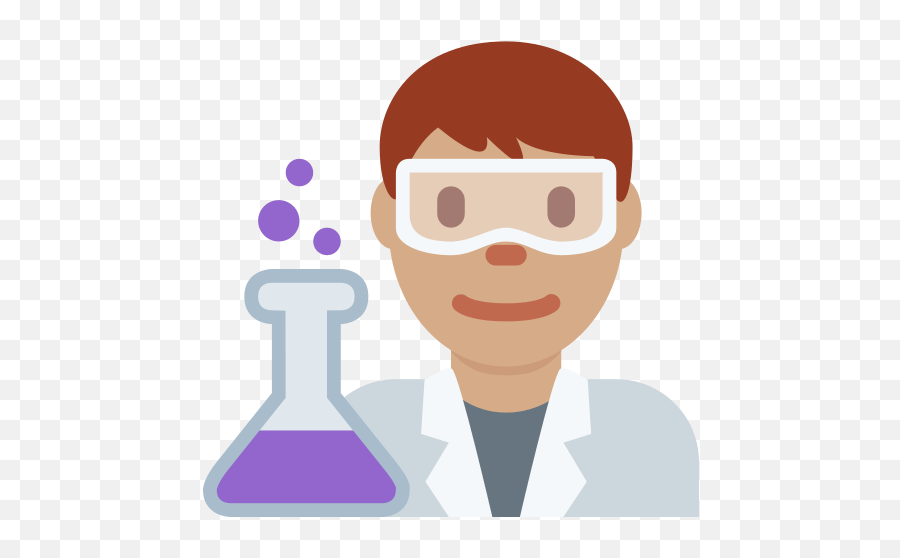 Man Scientist Emoji With Medium Skin - Biology Emoji,Alembic Emoji