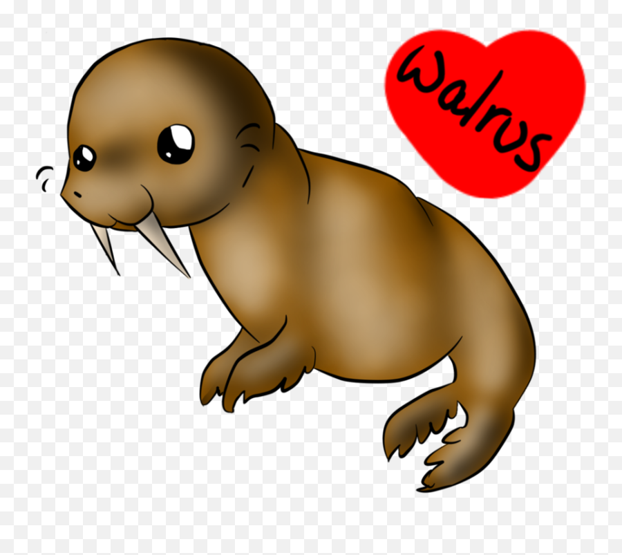 Chibi Walrus - Chibi Walrus Emoji,Walrus Emoji