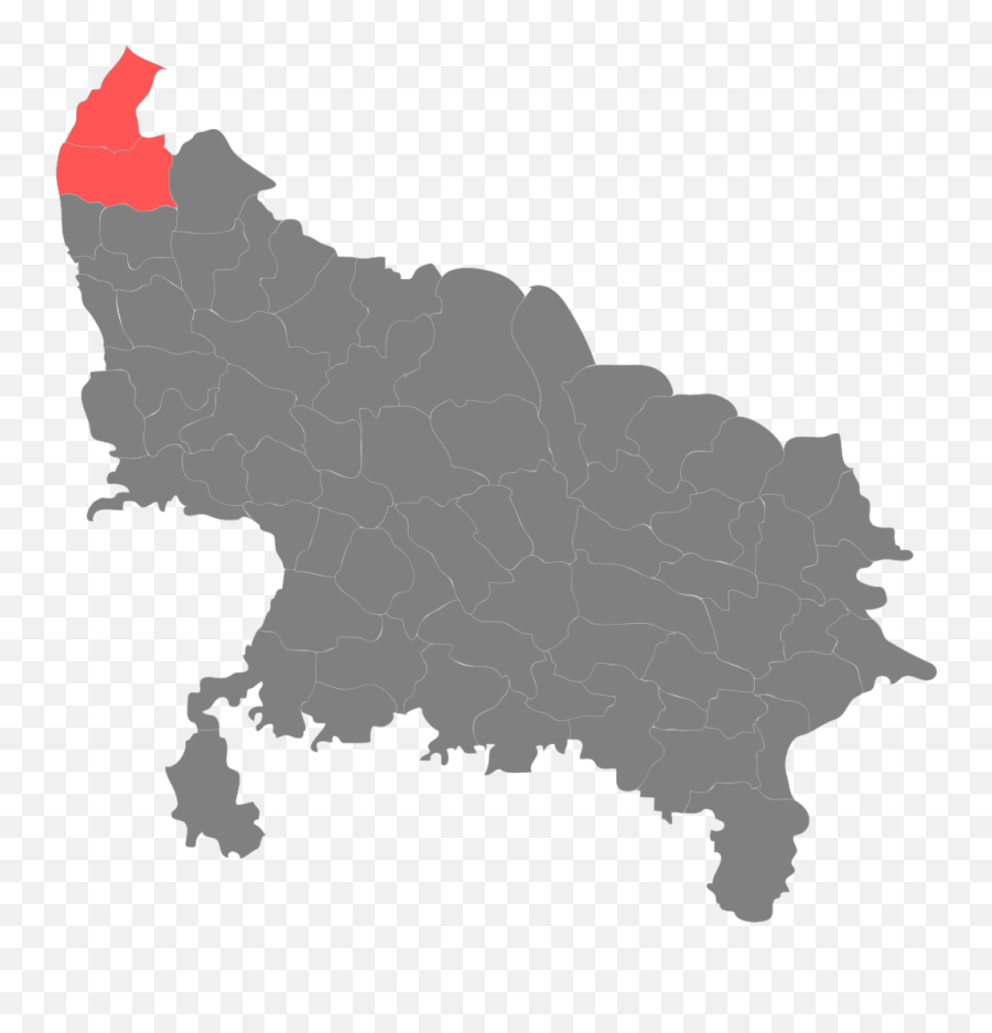 Saharanpur Division - Blank Map Of Uttar Pradesh Emoji,Emoji Chicken