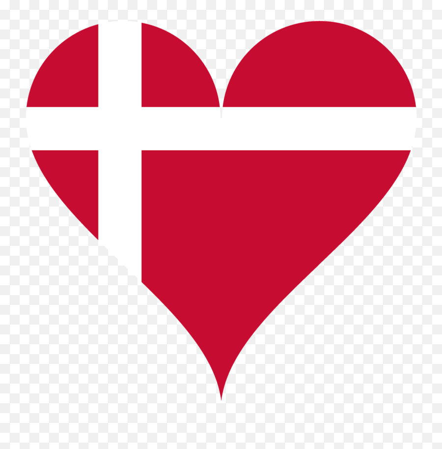 Heart Love Flag Denmark Red - Dansk Flag Hjerte Emoji,Lgbt Flag Emoji