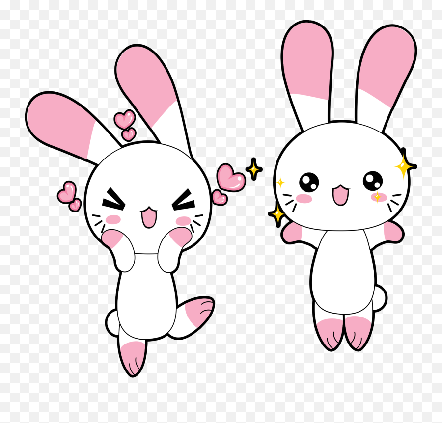 Bunnies Rabbitstickers Dancing Rabbits - Cartoon Emoji,Dancing Bunny Emoji