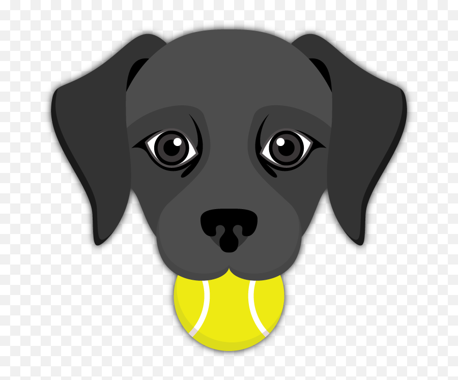 Black Labrador Emoji - Transparent Background Dog Emoji,The Dog Emoji