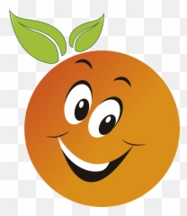 Orange Fruit Naranjo Citric Vitamin - Smiley Emoji,:v Emoticon
