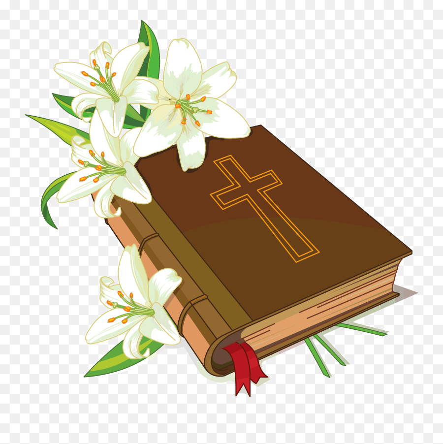 Clipart Candle Bible Transparent - Bible With Flowers Clipart Emoji,Bible Emoji Quiz