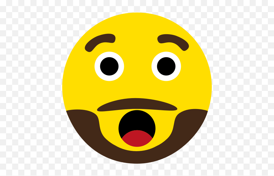 Amazed Beard Emoji Face Icon - Amazed Icon Png,S Emojis