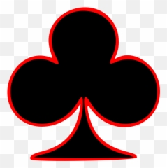 Download Free png Outlined Club Playing Card Symbol - DLPNGcom Symbols Emoji