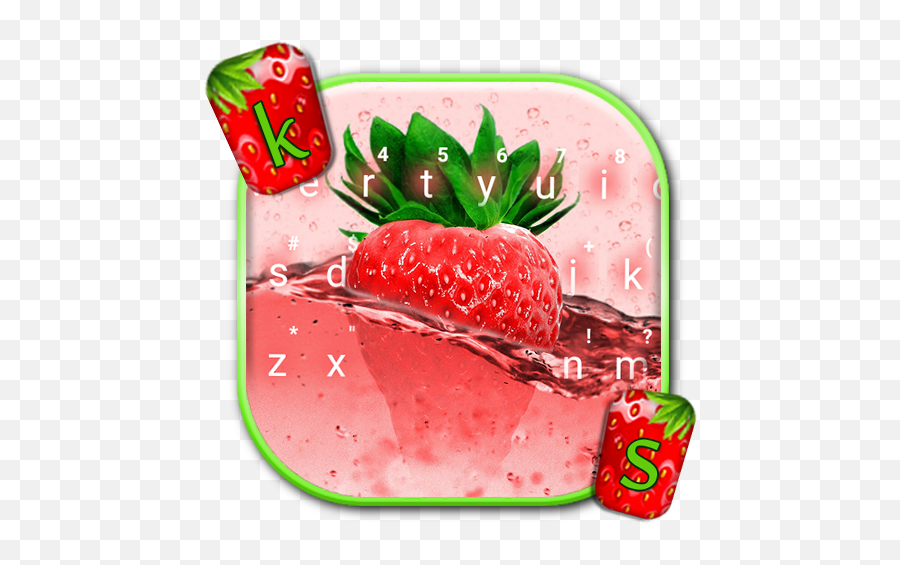 Strawberry Drops Keyboard Theme - Struberry Wallpepar Emoji,Strawberry Emoji